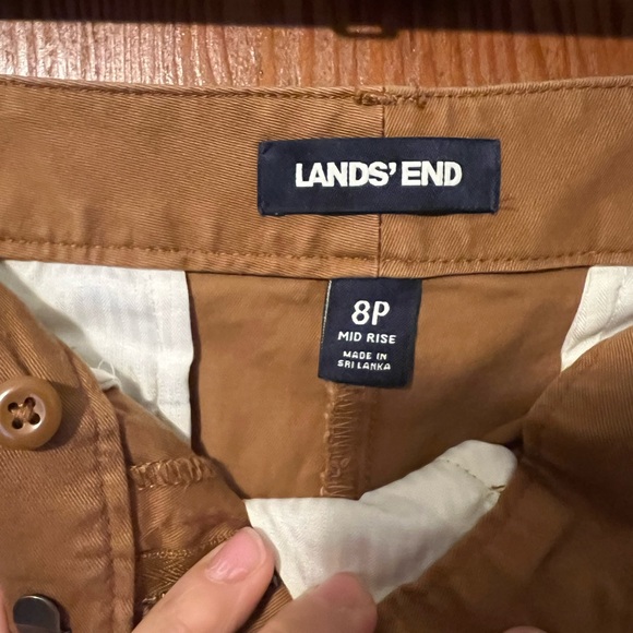 Lands' End Women's Brown Tan Size 8P Mid Rise Summer Shorts - Picture 4 of 4